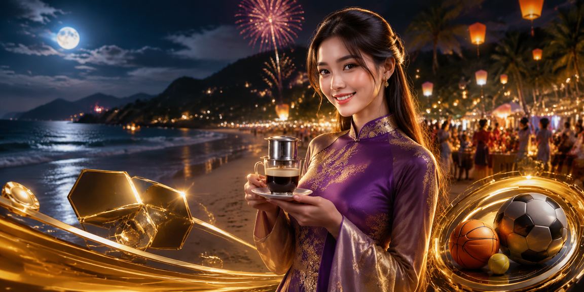Phụ nữ mặc áo dài xem thông tin cá cược thể thao tại Côn Đảo